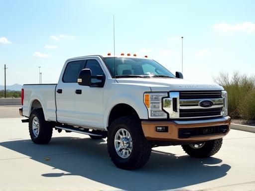 Cleaned pickup truck exterior