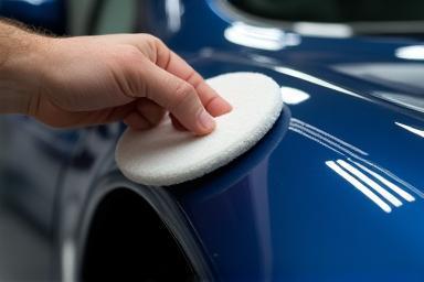 Applying ceramic coating to a car