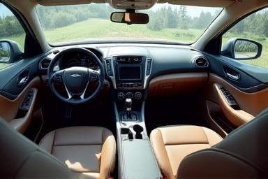 Cleaned car interior